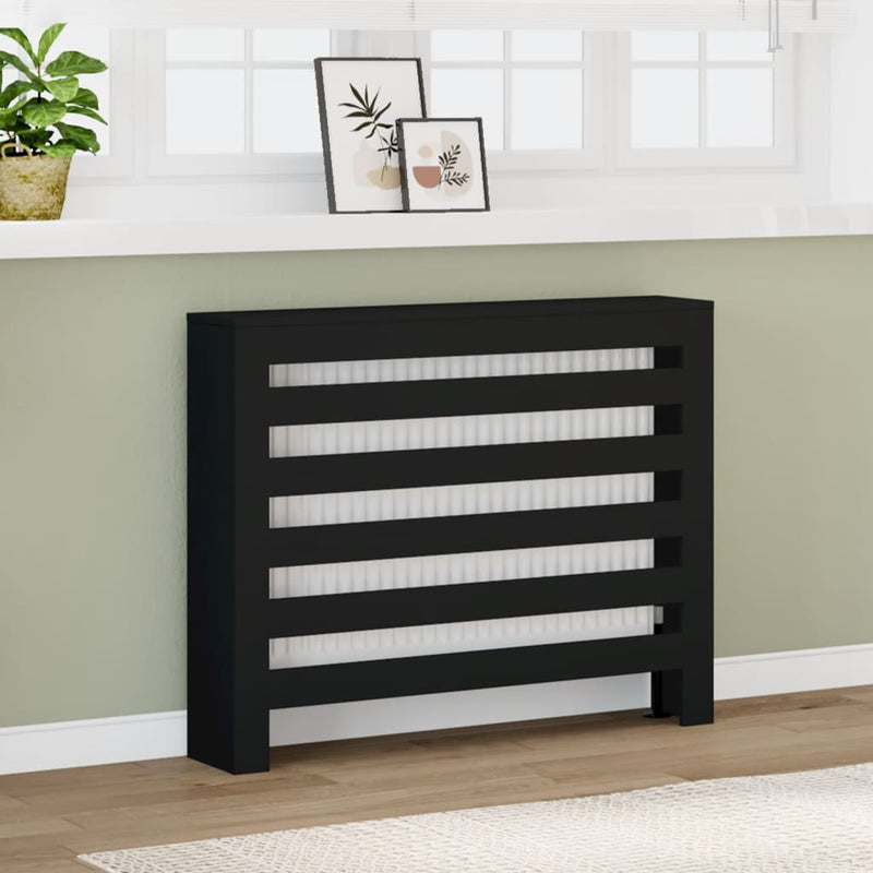 Load image into Gallery viewer, Vidaxl radiatorombouw 104x20x82 cm bewerkt hout zwart