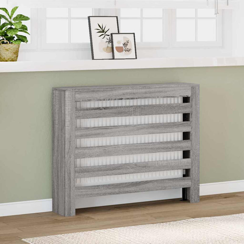 Load image into Gallery viewer, Vidaxl radiatorombouw 104x20x82 cm bewerkt hout grijs sonoma eiken