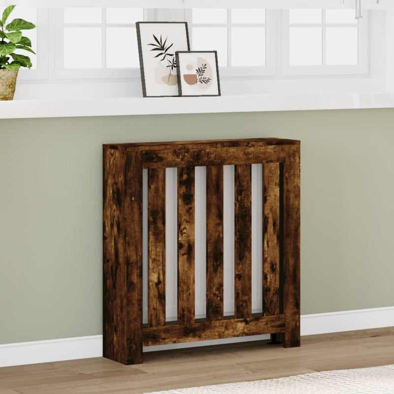 Load image into Gallery viewer, Vidaxl radiatorombouw 78x20x82 cm bewerkt hout gerookt eikenkleurig