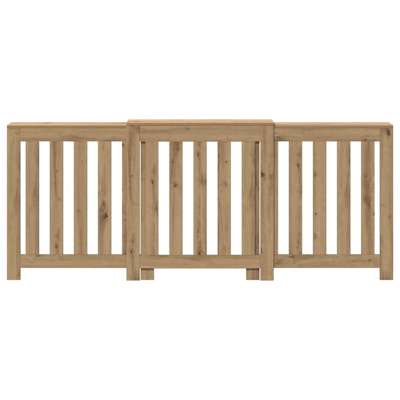 Load image into Gallery viewer, Vidaxl radiatorombouw 205x21,5x83,5 cm bewerkt hout artisanaal eiken