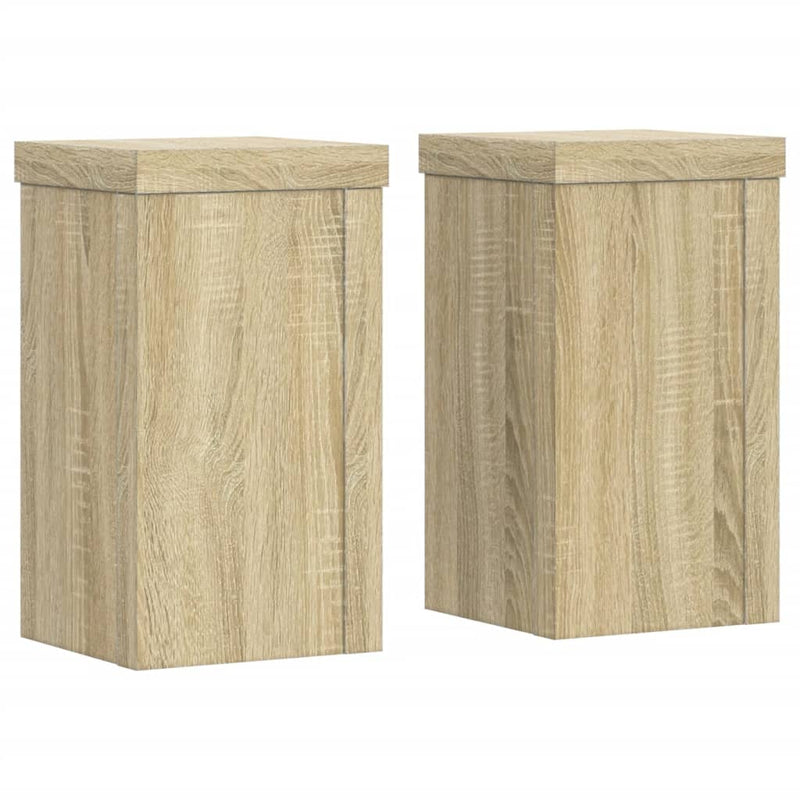 Load image into Gallery viewer, Vidaxl plantenstandaards 2 st 10x10x18 cm bewerkt hout sonoma eiken