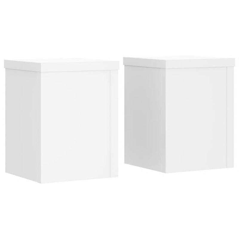 Load image into Gallery viewer, Vidaxl plantenstandaards 2 st 15x15x20 cm bewerkt hout wit