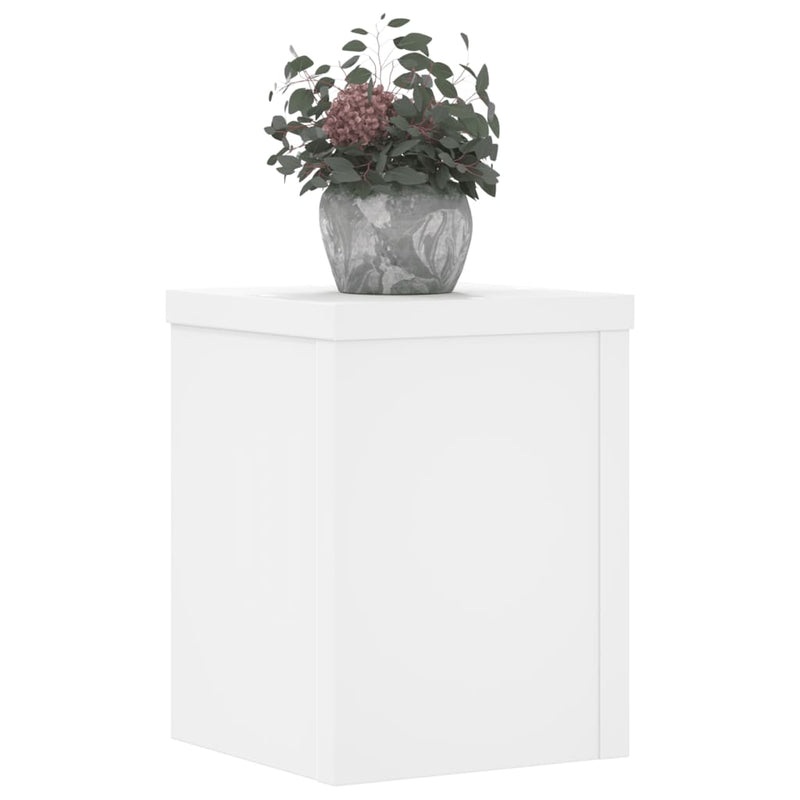 Load image into Gallery viewer, Vidaxl plantenstandaards 2 st 15x15x20 cm bewerkt hout wit