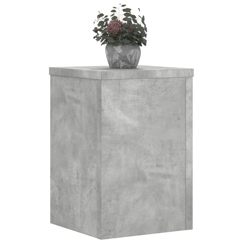 Load image into Gallery viewer, Vidaxl plantenstandaards 2 st 20x20x30 cm bewerkt hout betongrijs