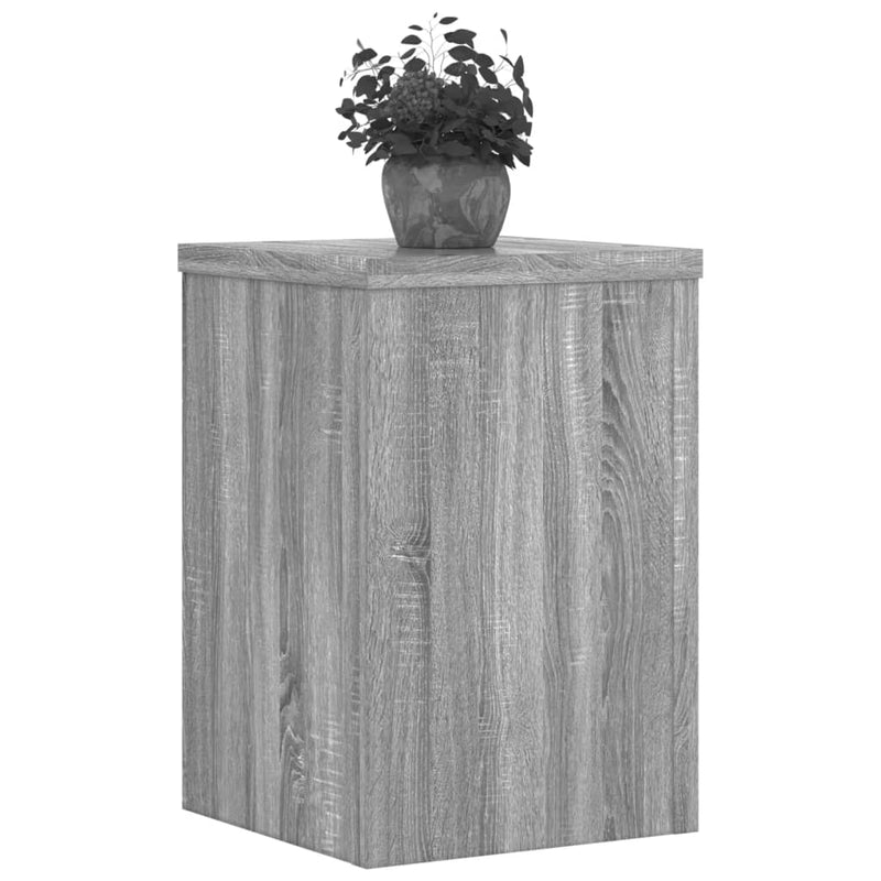Load image into Gallery viewer, Vidaxl plantenstandaards 2 st 20x20x30 cm bewerkt hout grijs sonoma