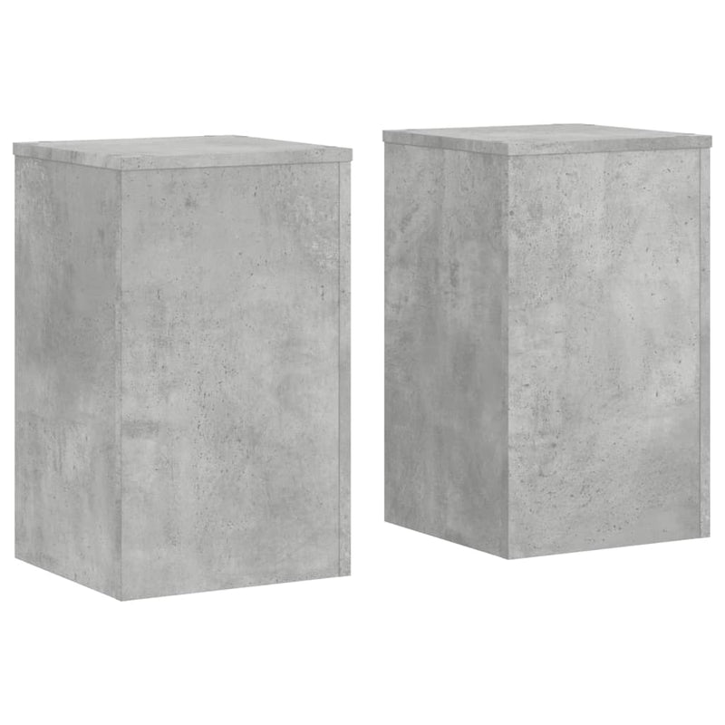 Load image into Gallery viewer, Vidaxl plantenstandaards 2 st 30x30x50 cm bewerkt hout betongrijs