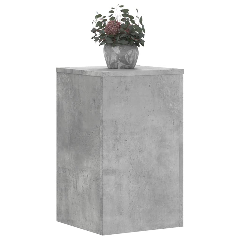 Load image into Gallery viewer, Vidaxl plantenstandaards 2 st 30x30x50 cm bewerkt hout betongrijs