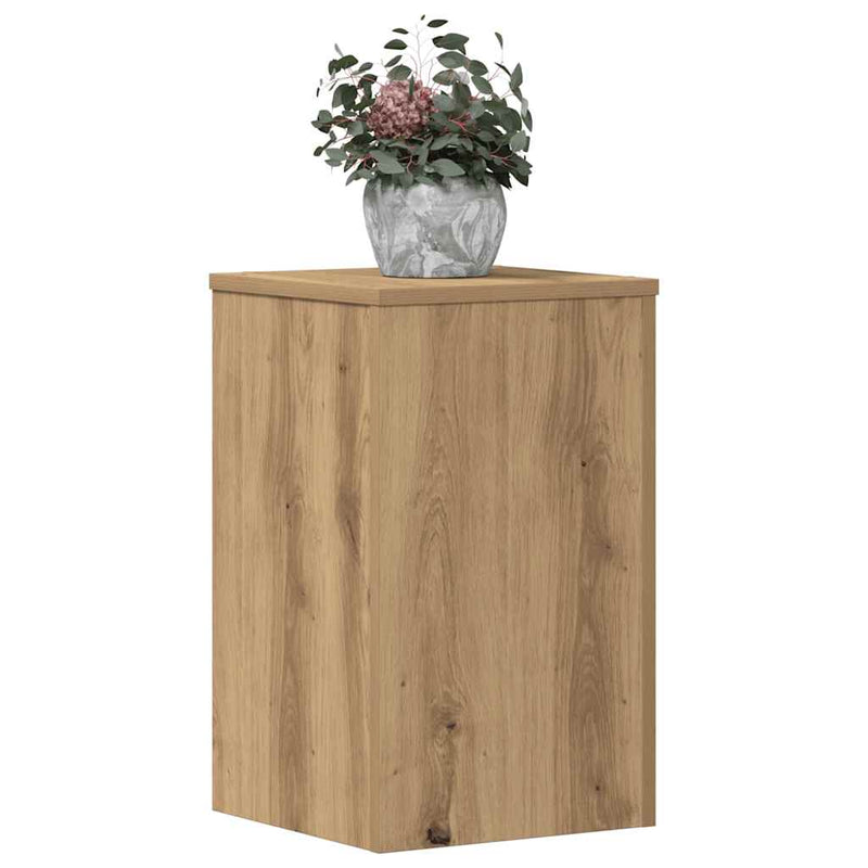 Load image into Gallery viewer, Vidaxl plantenstandaards 2 st 30x30x50 cm hout artisanaal eiken