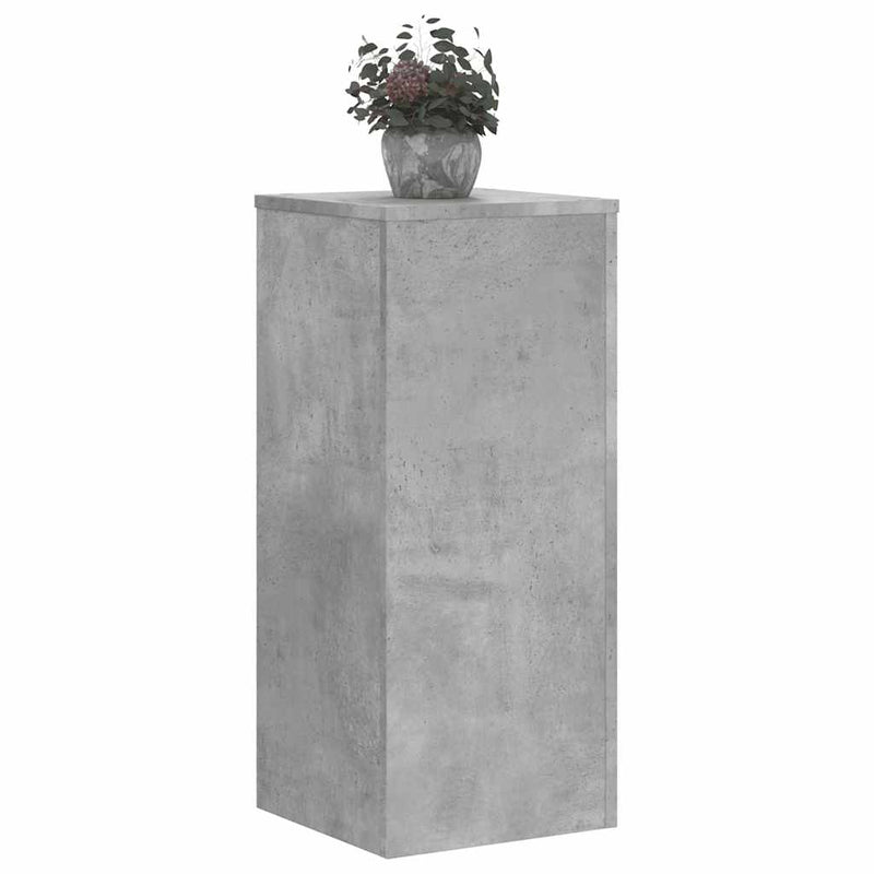 Load image into Gallery viewer, Vidaxl plantenstandaards 2 st 30x30x70 cm bewerkt hout betongrijs
