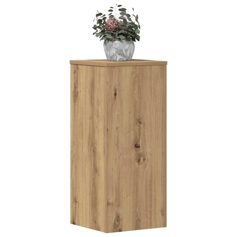 Afbeelding laden in galerijviewer, Vidaxl plantenstandaards 2 st 30x30x70 cm hout artisanaal eiken