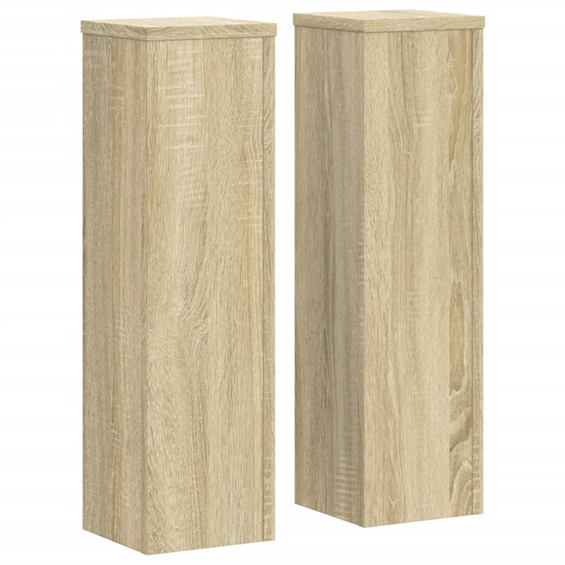 Load image into Gallery viewer, Vidaxl plantenstandaards 2 st 17x17x60 cm bewerkt hout sonoma eiken