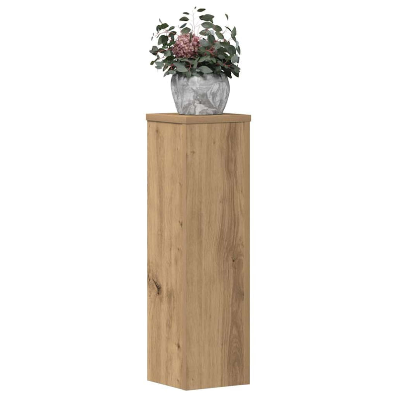 Load image into Gallery viewer, Vidaxl plantenstandaards 2 st 17x17x60 cm hout artisanaal eikenkleurig