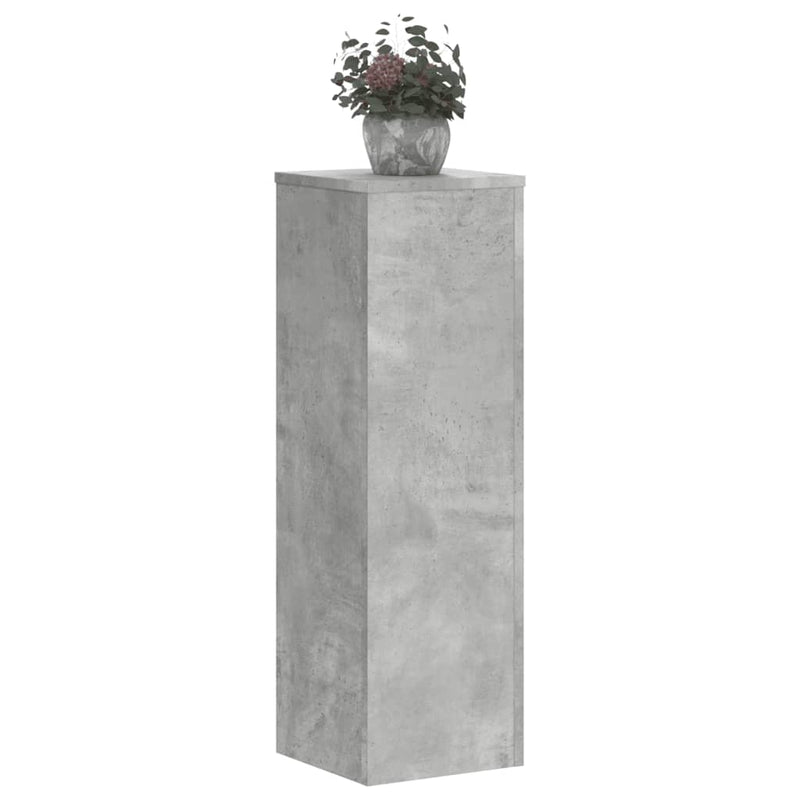 Load image into Gallery viewer, Vidaxl plantenstandaards 2 st 25x25x80 cm bewerkt hout betongrijs