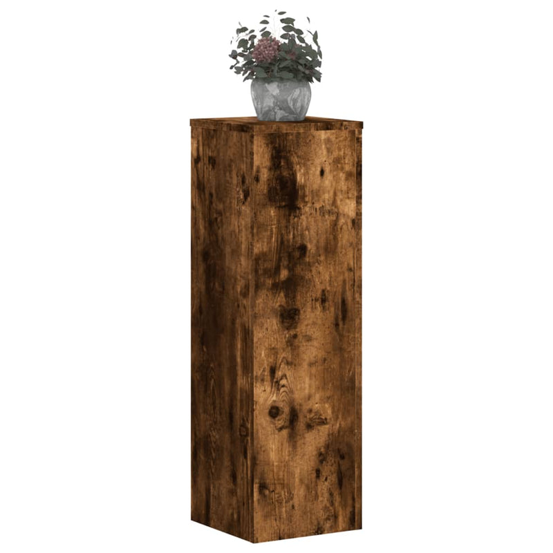 Load image into Gallery viewer, Vidaxl plantenstandaards 2 st 25x25x80 cm bewerkt hout gerookt eiken