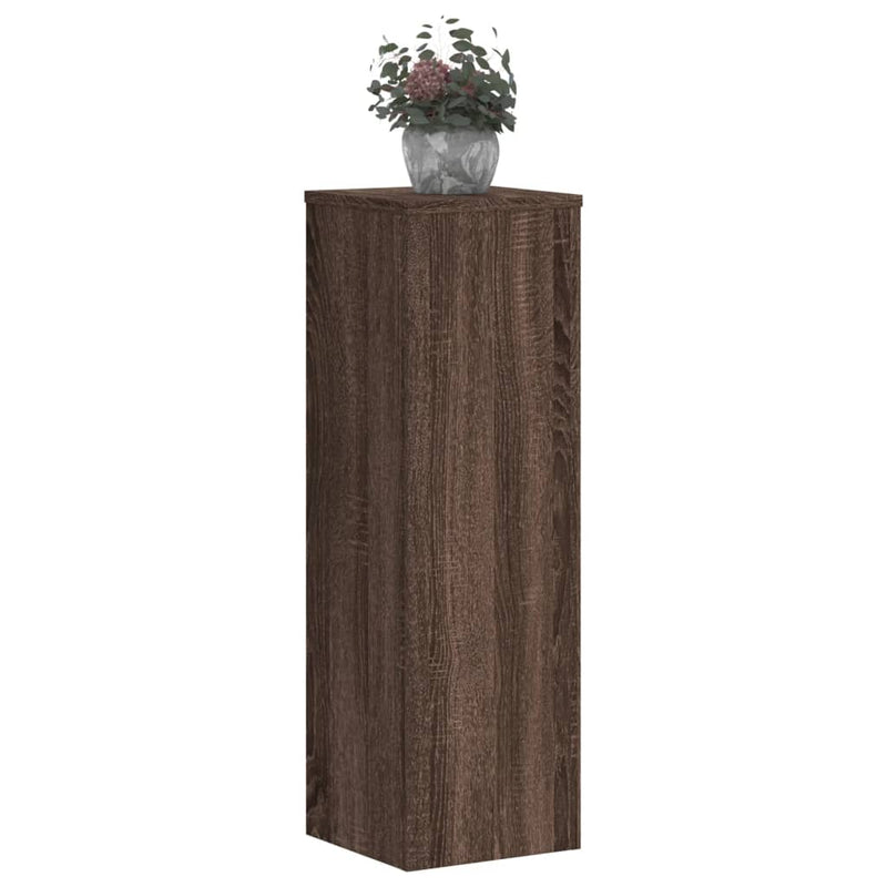 Load image into Gallery viewer, Vidaxl plantenstandaards 2 st 25x25x80 cm bewerkt hout bruin eiken
