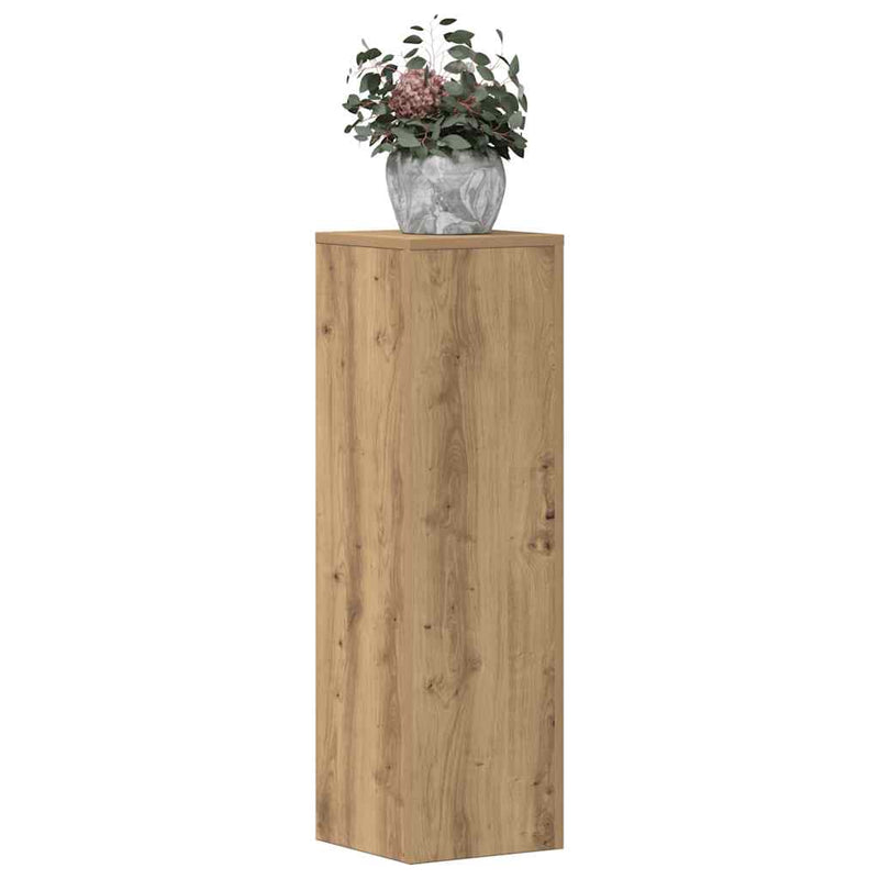 Load image into Gallery viewer, Vidaxl plantenstandaards 2 st 25x25x80 cm hout artisanaal eikenkleurig