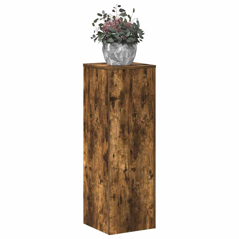 Chargez l'image dans la visionneuse de la galerie, Vidaxl plantenstandaard 33x33x100 cm bewerkt hout gerookt eikenkleurig