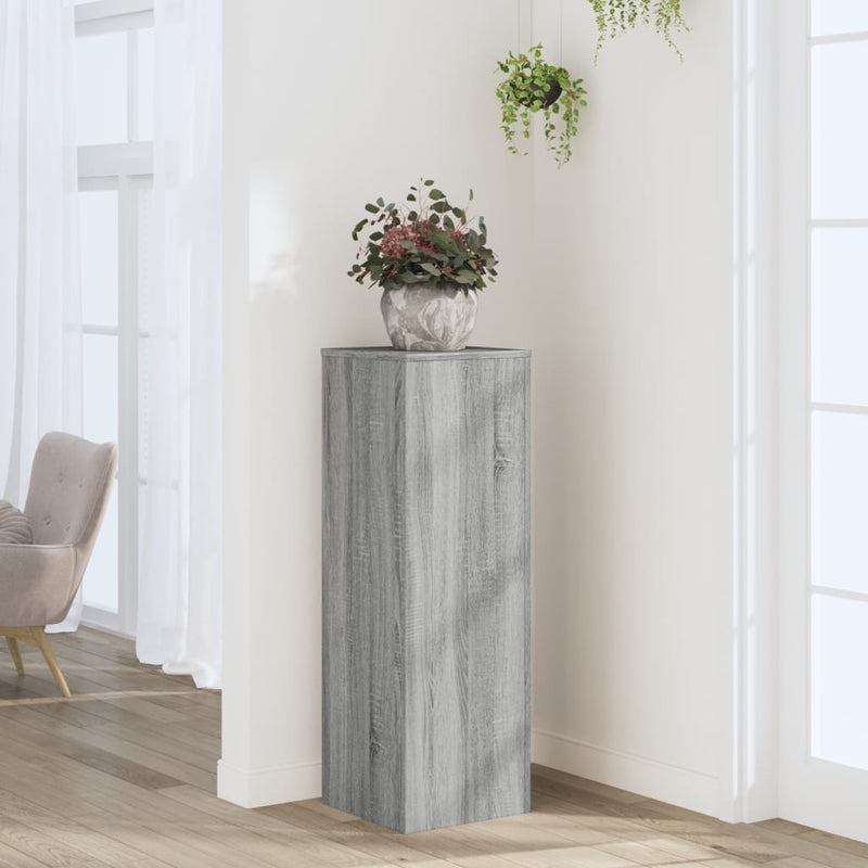 Load image into Gallery viewer, Vidaxl plantenstandaard 33x33x100 cm bewerkt hout grijs sonoma eiken
