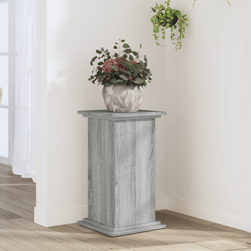 Load image into Gallery viewer, Vidaxl plantenstandaard 33x33x60 cm bewerkt hout grijs sonoma eiken