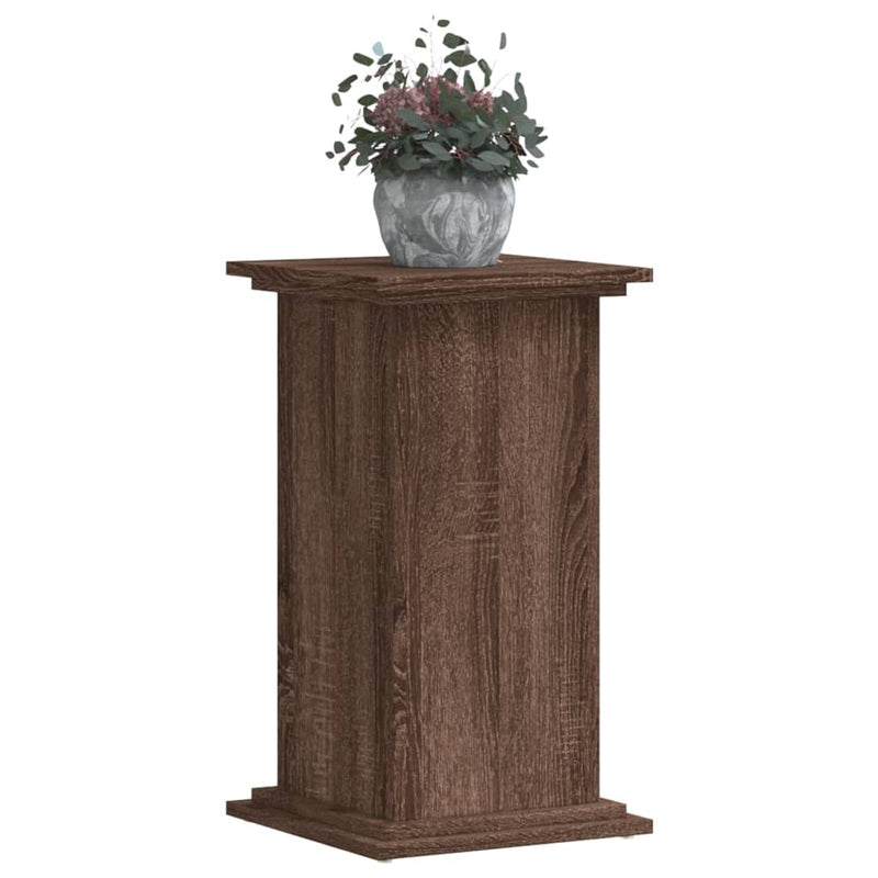 Load image into Gallery viewer, Vidaxl plantenstandaard 33x33x60 cm bewerkt hout bruin eikenkleurig