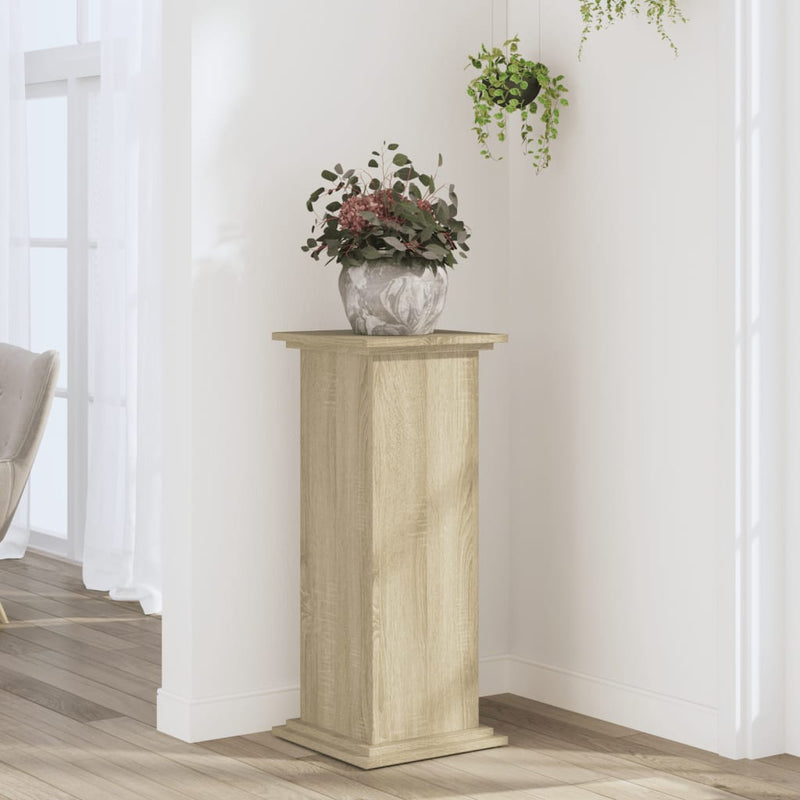 Load image into Gallery viewer, Vidaxl plantenstandaard 33x33x80 cm bewerkt hout sonoma eikenkleurig