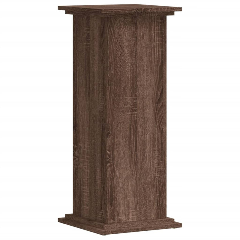 Load image into Gallery viewer, Vidaxl plantenstandaard 33x33x80 cm bewerkt hout bruin eikenkleurig