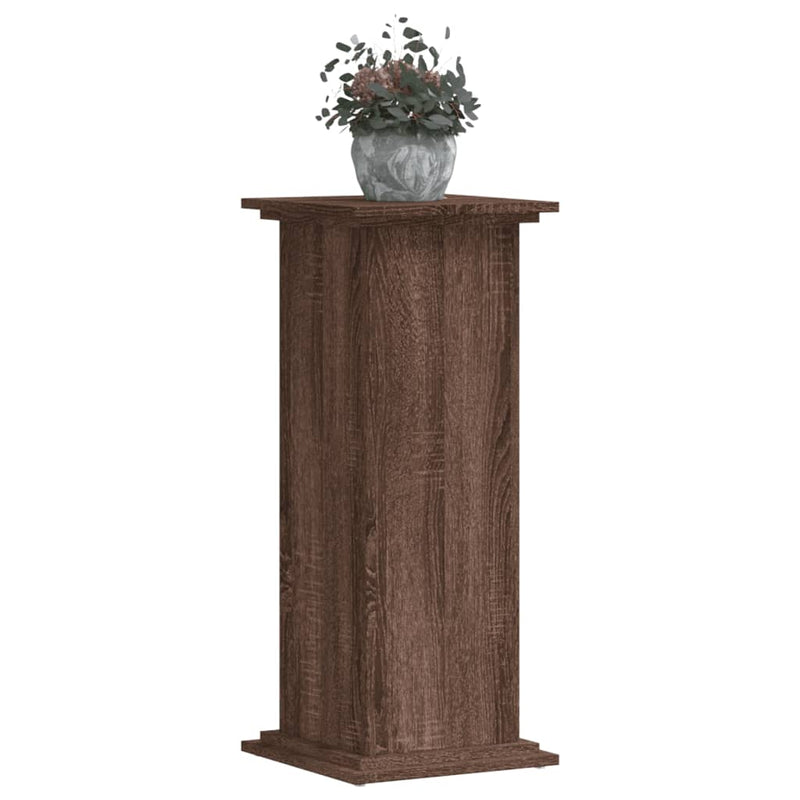 Load image into Gallery viewer, Vidaxl plantenstandaard 33x33x80 cm bewerkt hout bruin eikenkleurig