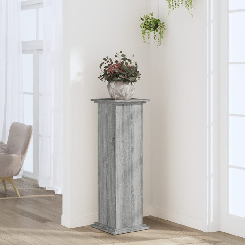 Load image into Gallery viewer, Vidaxl plantenstandaard 33x33x100 cm bewerkt hout grijs sonoma eiken