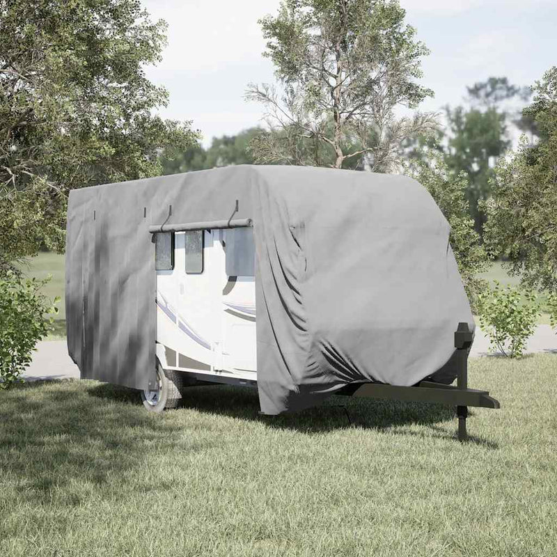 Load image into Gallery viewer, Vidaxl caravanhoes 670x250x220 cm vliesvlies grijs