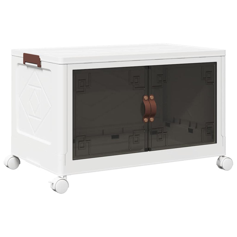 Chargez l'image dans la visionneuse de la galerie, Vidaxl opbergbox stapelbaar met wielen 75 l 64x40x41 cm
