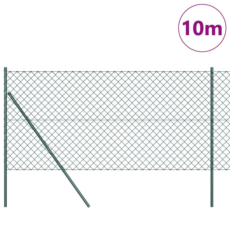 Afbeelding laden in galerijviewer, Vidaxl afrasteringspaal groen 10 x 1,5 m (60 x 60 mm gaas)