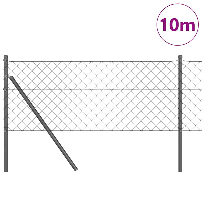 Afbeelding laden in galerijviewer, Vidaxl afrasteringspaal grijs 10 x 0,8 m (60 x 60 mm gaas)