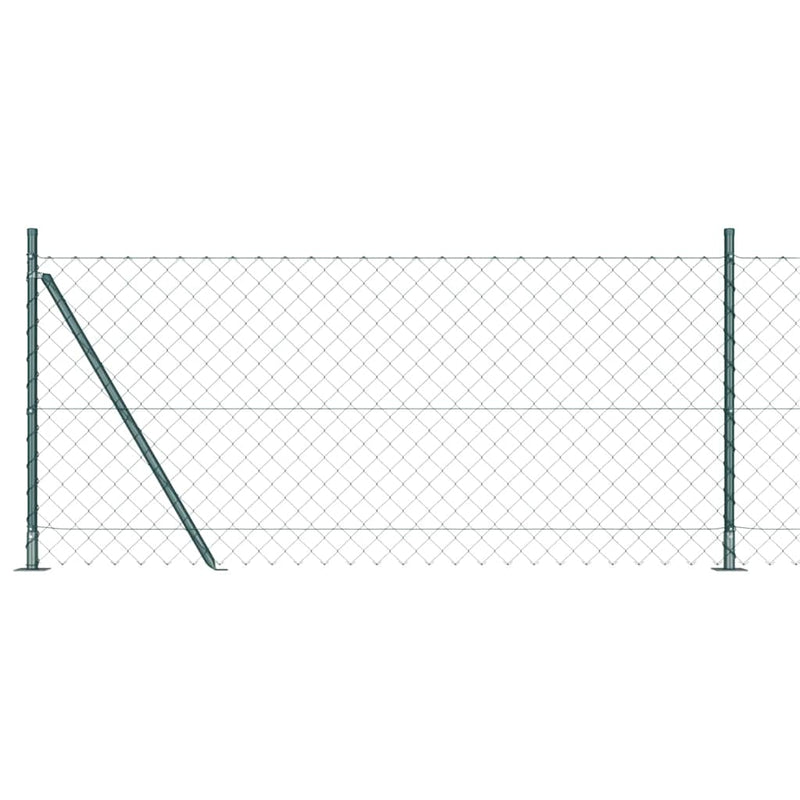 Afbeelding laden in galerijviewer, Vidaxl afrasteringspaal groen 10 x 1 m (60 x 60 mm gaas) staal en pvc
