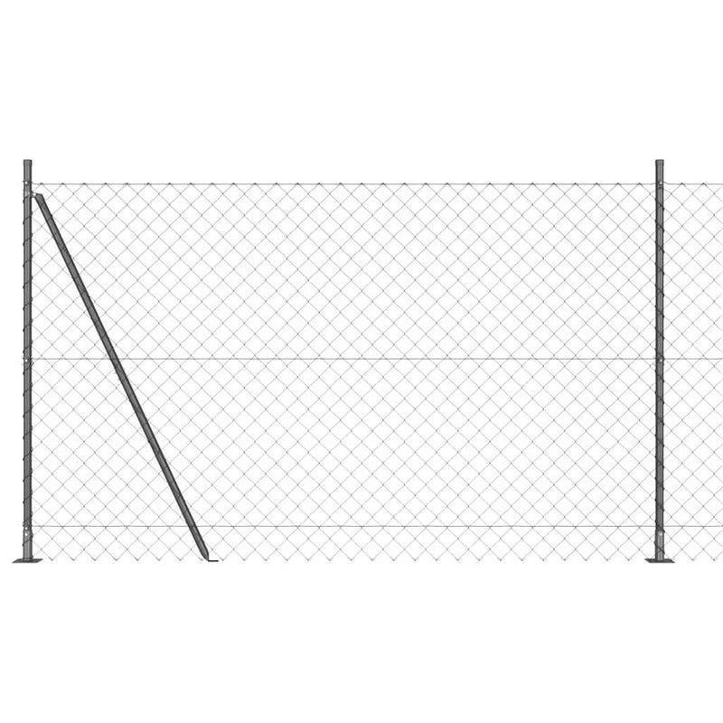ギャラリービューアに画像をロードする, Vidaxl afrasteringspaal grijs 10 x 1,5 m (60 x 60 mm gaas)