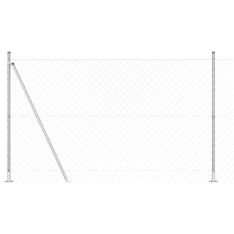 Afbeelding laden in galerijviewer, Vidaxl afrasteringspaal zilver 10 x 1,6 m (60 x 60 mm gaas) staal