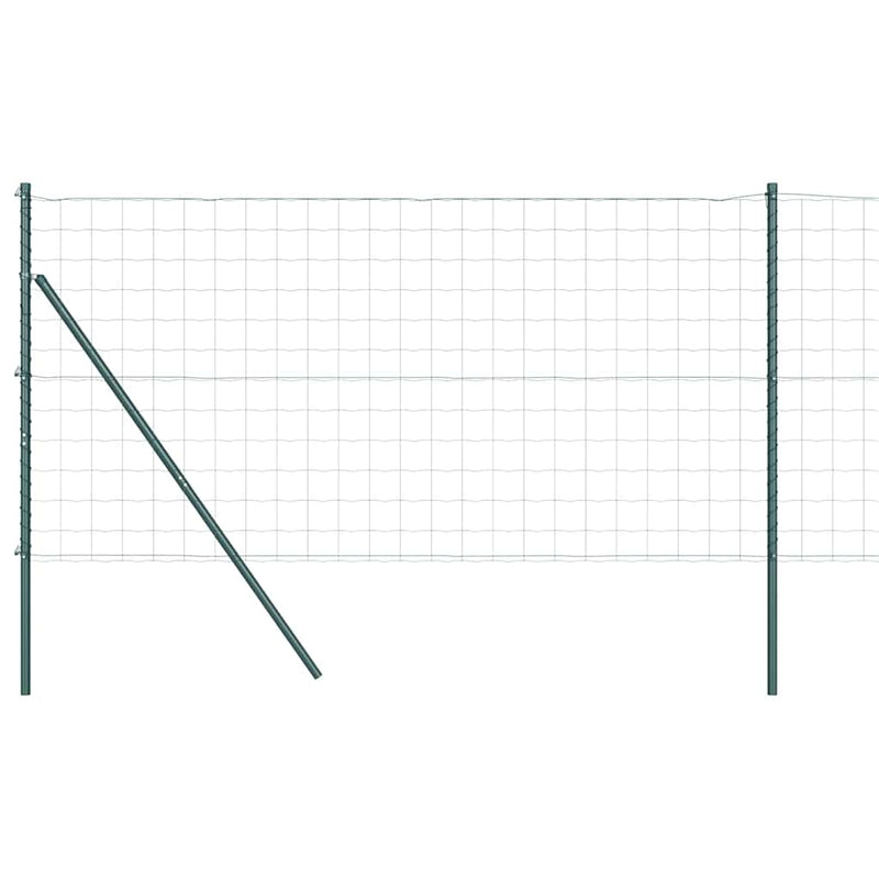 ギャラリービューアに画像をロードする, Vidaxl hek met paal groen 1,4 x 10 m staal en pvc