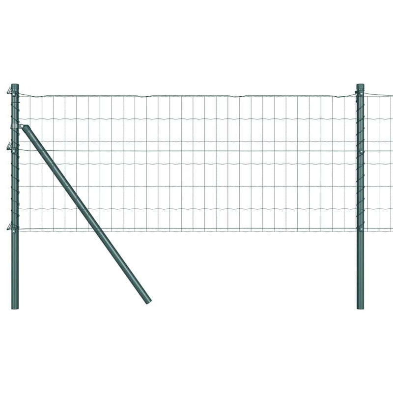 ギャラリービューアに画像をロードする, Vidaxl hek met paal groen 0,8 x 25 m staal en pvc