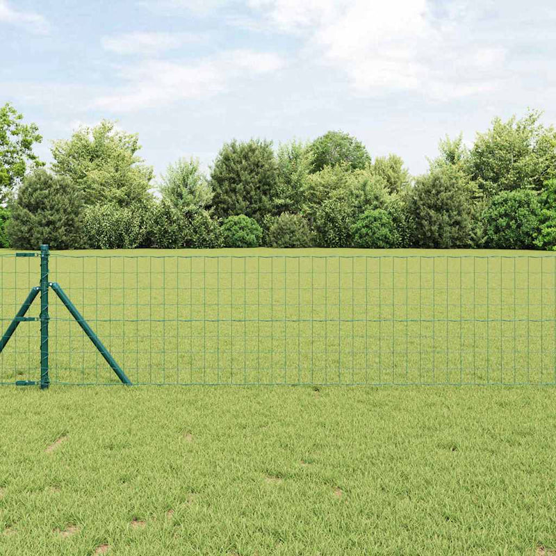 Load image into Gallery viewer, Vidaxl hek met paal groen 0,8 x 25 m staal
