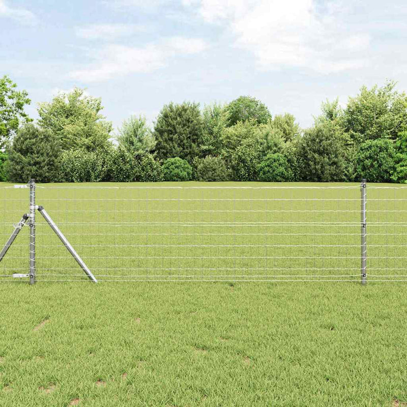 Load image into Gallery viewer, Vidaxl hek met paal zilver 0,4 x 10 m staal en pvc