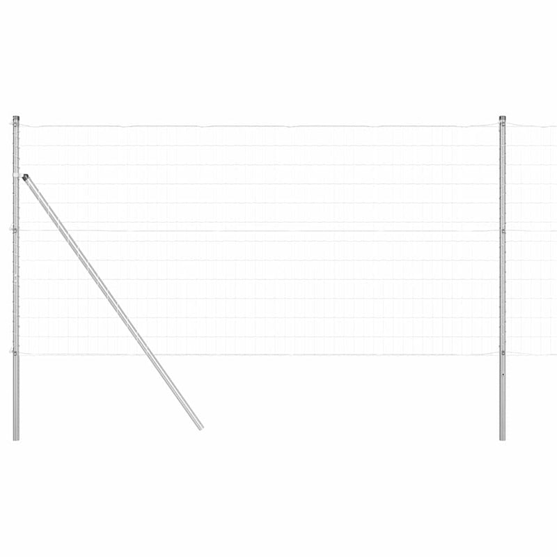 Load image into Gallery viewer, Vidaxl hek met paal zilver 1,4 x 10 m staal en pvc