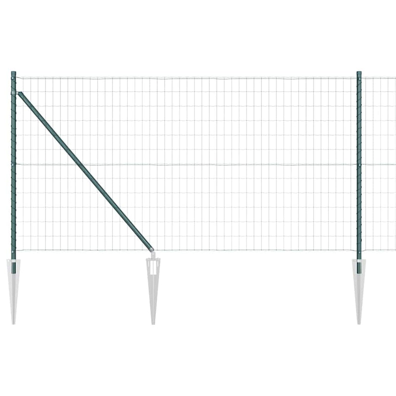 Load image into Gallery viewer, Vidaxl hek met paal groen 1 x 10 m staal en pvc