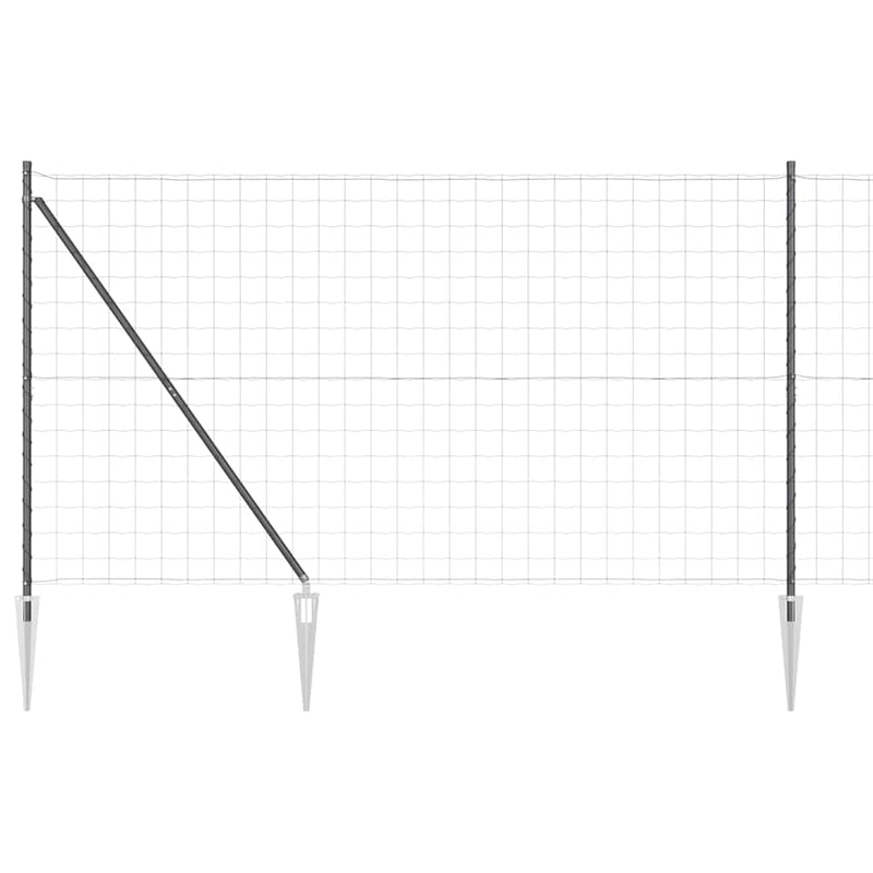 Load image into Gallery viewer, Vidaxl hek met paal grijs 1,6 x 10 m staal en pvc