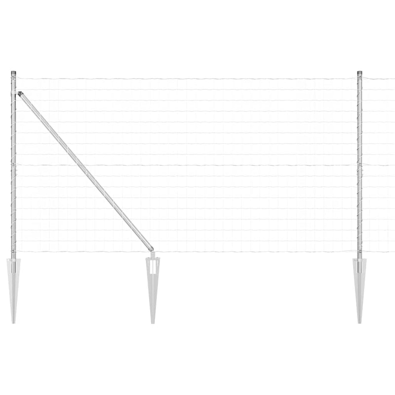 Load image into Gallery viewer, Vidaxl hek met paal zilver 1,4 x 10 m staal