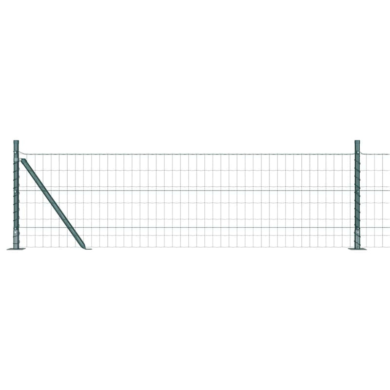 Load image into Gallery viewer, Vidaxl hek met paal groen 0,6 x 10 m staal en pvc