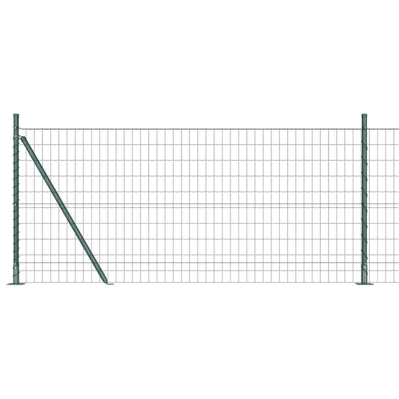Load image into Gallery viewer, Vidaxl hek met paal groen 0,8 x 10 m staal en pvc