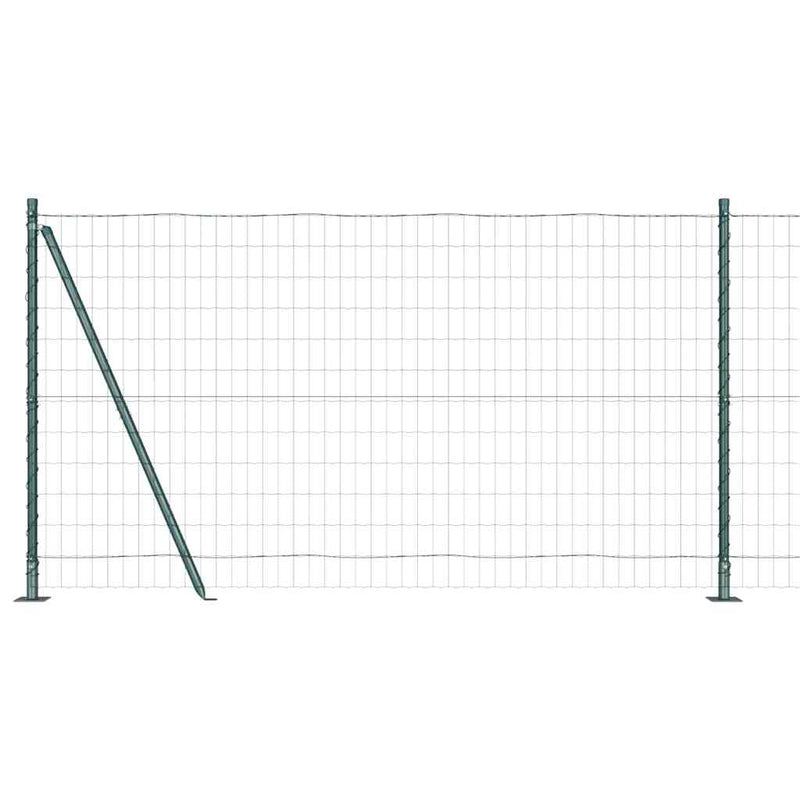 Load image into Gallery viewer, Vidaxl hek met paal groen 1,2 x 10 m staal en pvc