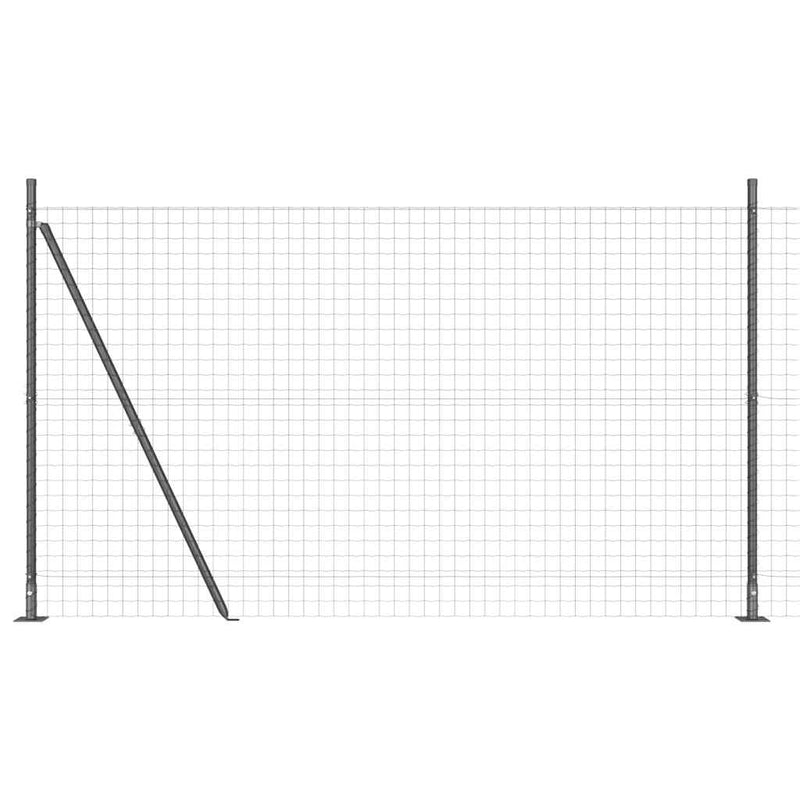 Load image into Gallery viewer, Vidaxl hek met paal grijs 1,5 x 10 m staal en pvc