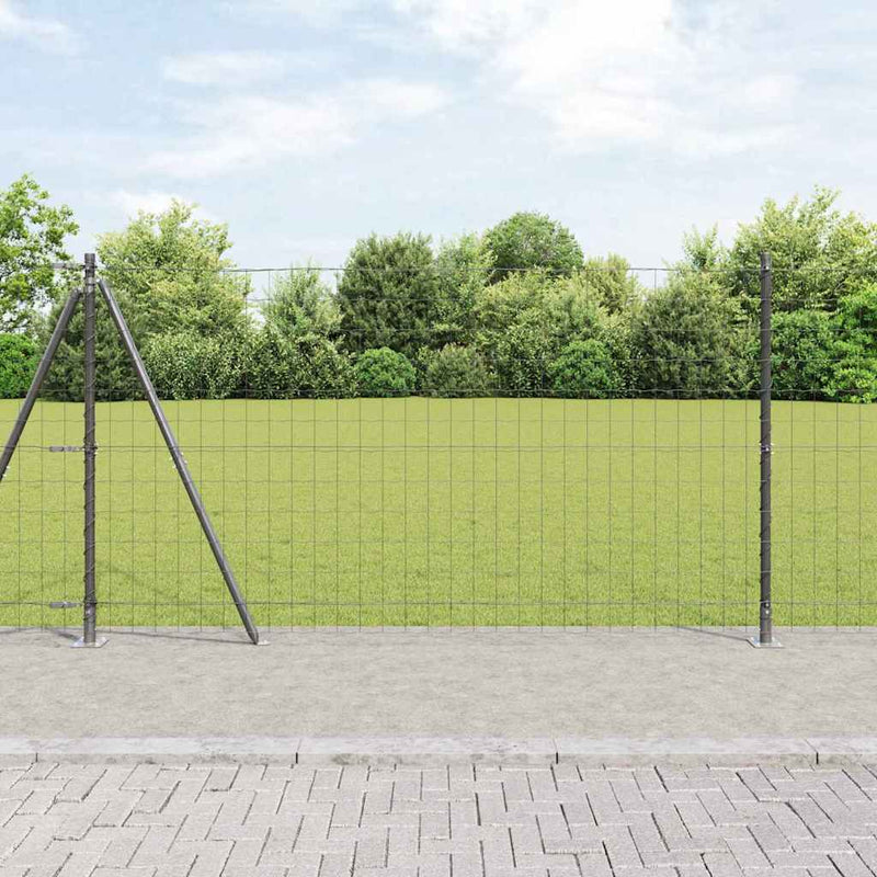 Load image into Gallery viewer, Vidaxl hek met paal grijs 1,2 x 10 m staal en pvc