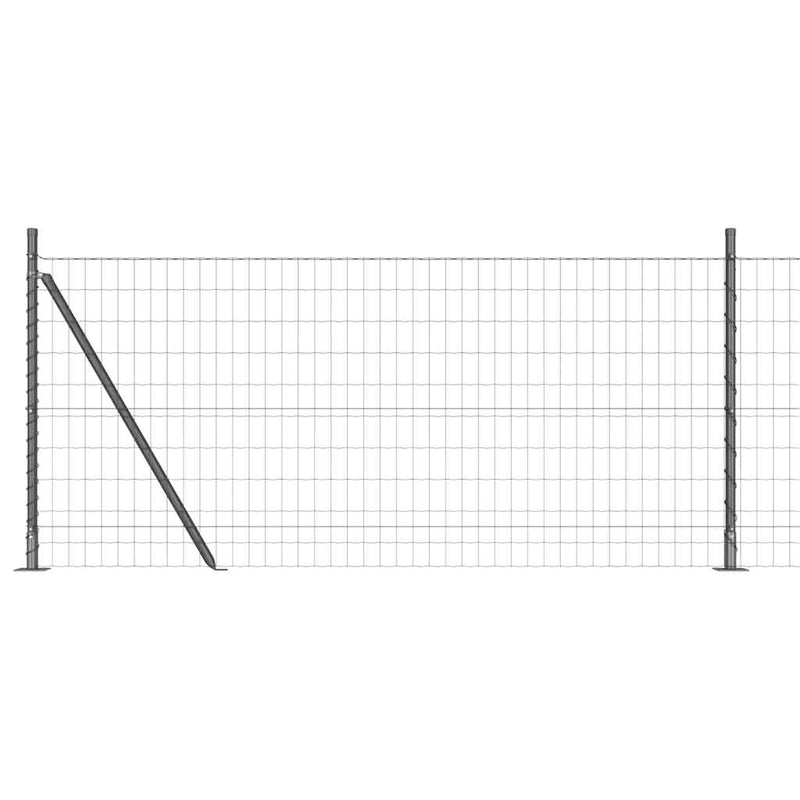 Afbeelding laden in galerijviewer, Vidaxl hek met paal grijs 0,8 x 25 m staal en pvc