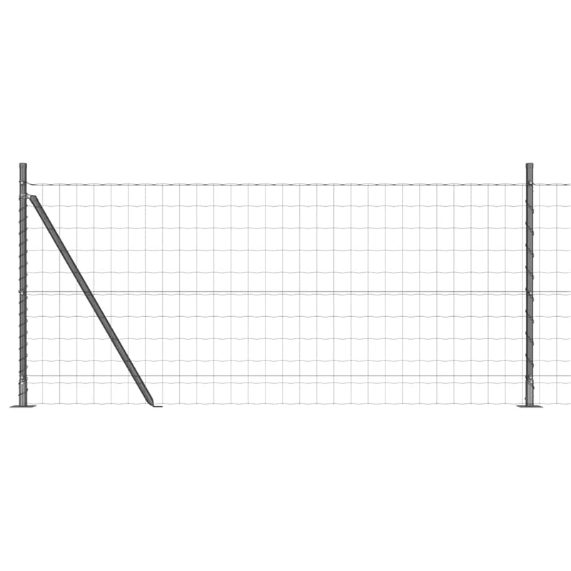 Load image into Gallery viewer, Vidaxl hek met paal grijs 0,8 x 25 m staal en pvc
